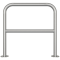 Stainless steel hoop |  48 mm | for casting in concrete | with cross bar | total width 800 mm | To be fixed by plugs
